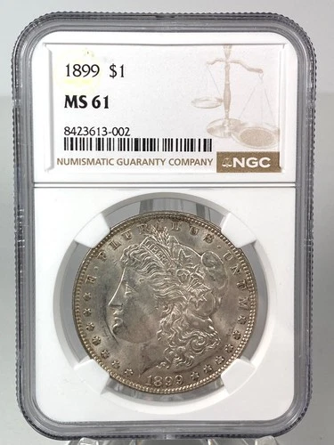 1899 Morgan Silver Dollar NGC MS61 - Semi-Key date