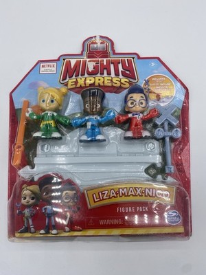 MIGHTY EXPRESS Figures LIZA MAX NICO Netflix 3 FIGURE PACK Train Show Toys New