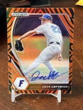 2021 Panini Prizm Draft Picks Jack Leftwich Tiger Stripes Auto /25 Cleveland RC