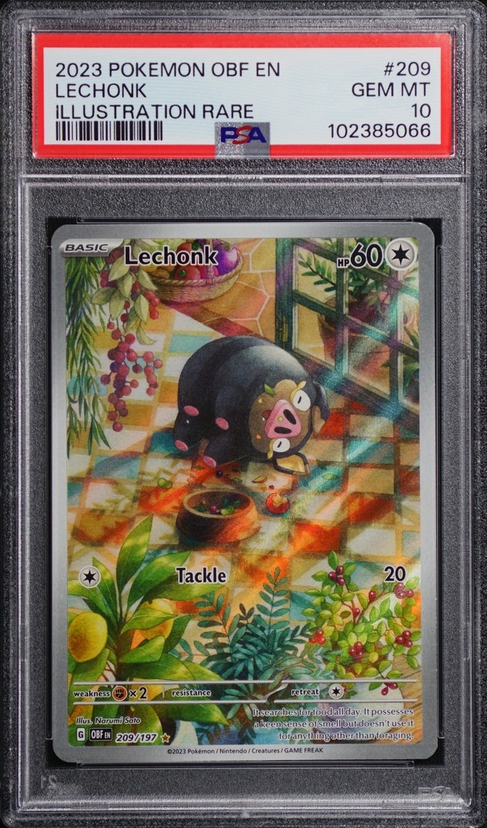 SV03: Obsidian Flames #209/197 Lechonk Illustration Rare PSA SV03: Obsidian Flames #209/197 Lechonk Illustration Rare PSA