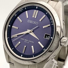 RELOJ SOLAR SEIKO BRIGHTZ 7B24-0BH0 38MM CAJA PLATEADA ESFERA AZUL MARINO...