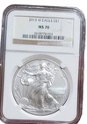 2013 W Burnished Silver Eagle NGC MS70