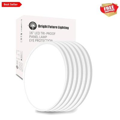 6Pack 16 Inch Led Flush Mount Ceiling Light Panel, 32W,3480LM, 3000K/4000K/60...
