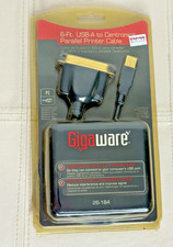 GIGAWARE 6 FT USB-A to CENTRONICS Parallel Printer Cable Radio Shack