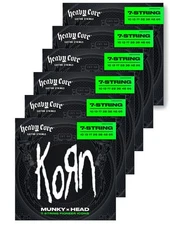 Dunlop Korn Heavy Core 7 String Guitar Strings - 6 Complete Sets -  KRHCN10657