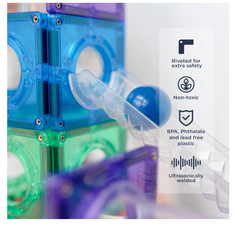 Connetix Rainbow Ball Run Pack – 92‑Piece Magnetic Motion Building Set - Image 3 of 4