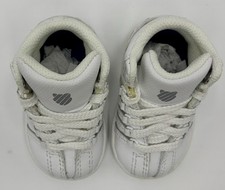 K-Swiss Classic VN MID Infant Sneakers - Size 2, White Leather Baby Shoes