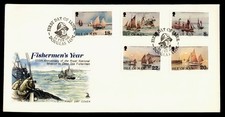 DR WHO 1981 GB ISLE OF MAN FDC FISHERMENS YEAR CACHET COMBO SHIP M66702