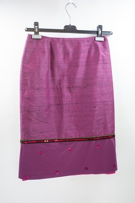 Seidenrock Vinaccia mit Stras · S / 36 / 8 rosa und lila