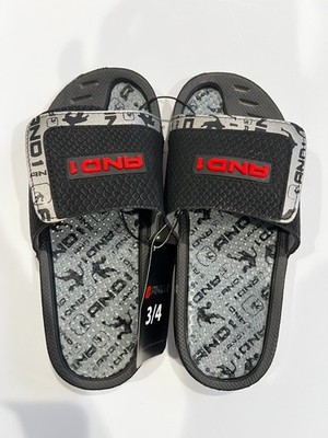 AND1 Slide Sandals Little Boys Size 3/4 Comfort Athletic Slippers Casual