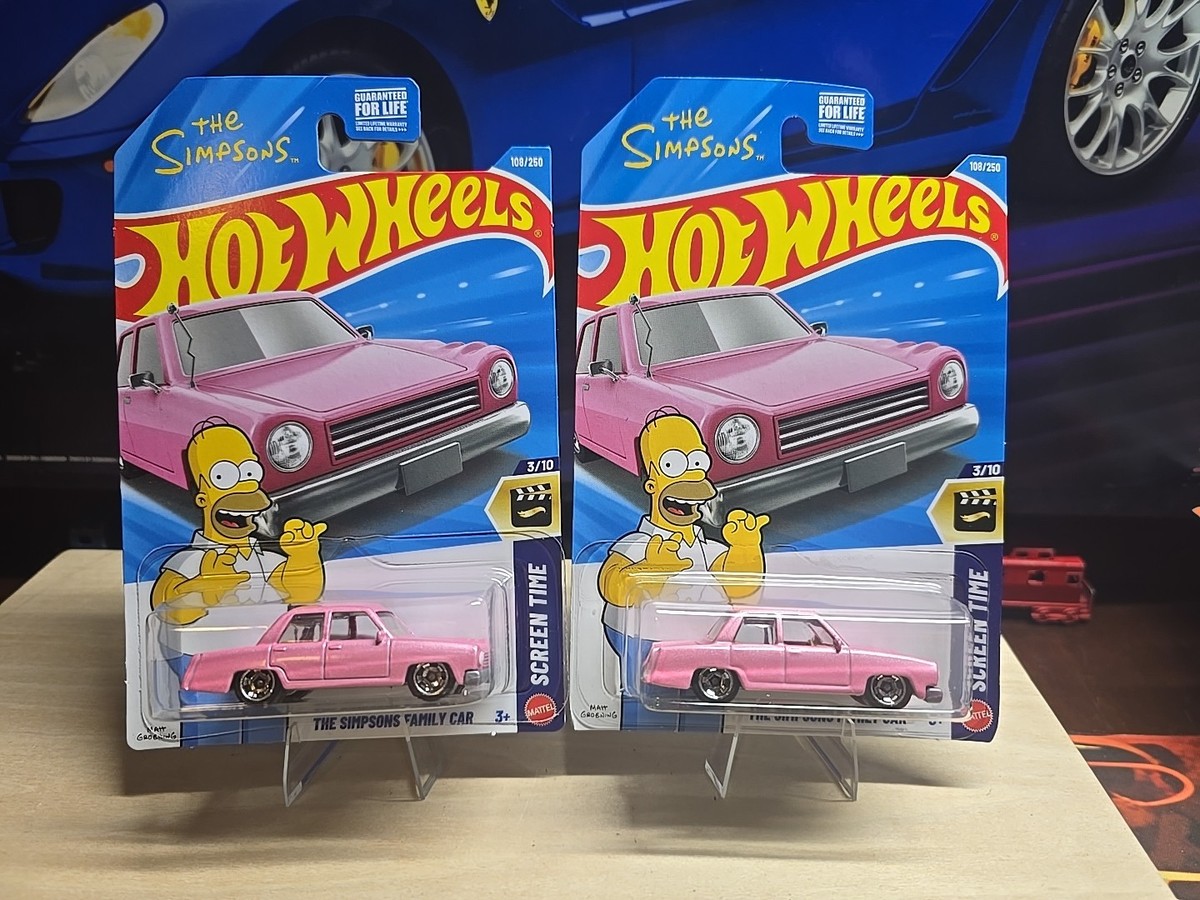 Homer Simpson 2026 Hot Wheels The Simpsons Family Car- Pink - Lot