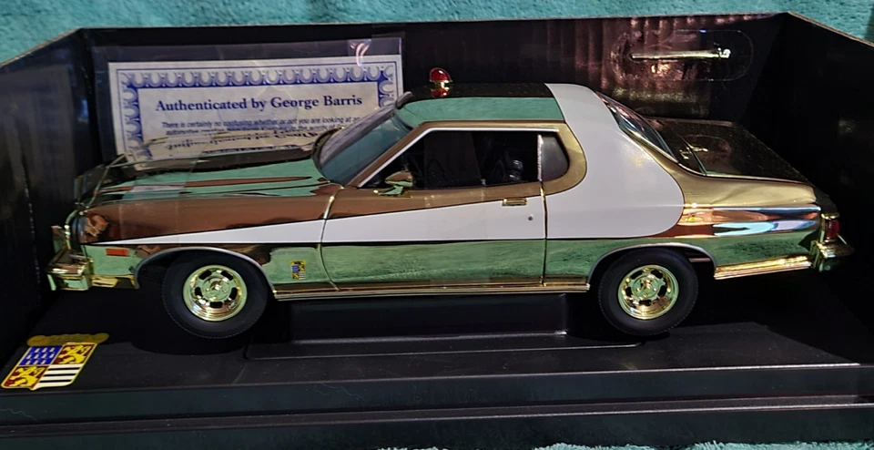 Gold Starsky & Hutch Ford Gran Torino Die Cast 1:18 Ertl Super George Barris - Image 4 of 4