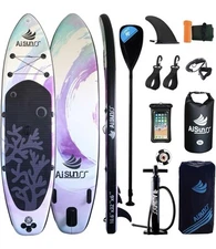 AISUNSS Inflatable Paddle Board for Adult, Paddle Board for All Skill Levels,...