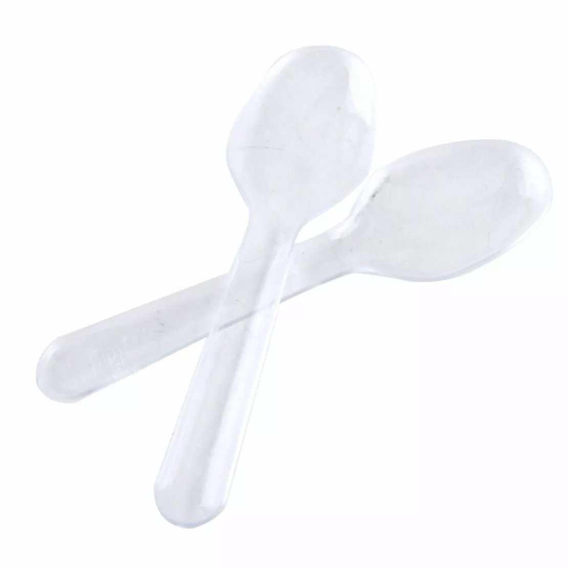 Mini Disposable Spoons x 200 Small Clear Dessert Appetizer Tasting Sampl