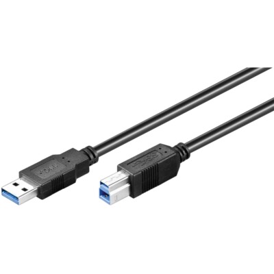 USB3.0-Anschluß-Kabel 3m A-Stecker an B-Stecker schwarz 3,0m