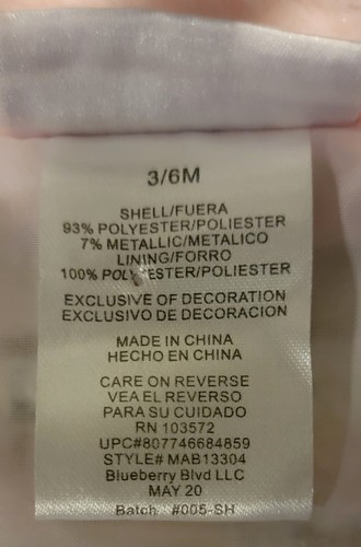 BLUEBERi Boulevard Cappotto Pelliccia Finitura Rosa, Oro, Bianco 3-6 mesi - Foto 4 di 4