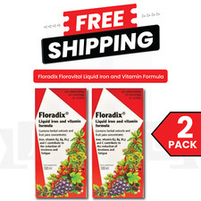 Floradix Liquid Iron  Vitamin Formula 500ml Pack of 2 Energy  Health Boost