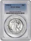 1944-D Walking Liberty Silver Half Dollar MS66 PCGS
