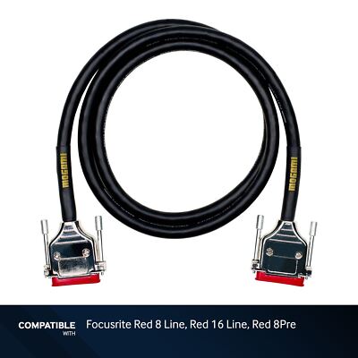 Mogami 5-foot DB-25 to DB-25 Snake for Focusrite Red 8 Line, 16 Line, Red 8Pre