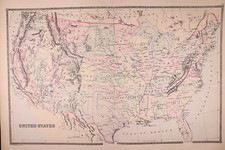 1886 Map of The UNITED STATES of AMERICA w/ WESTERN TERRITORIES  19x25 - 03