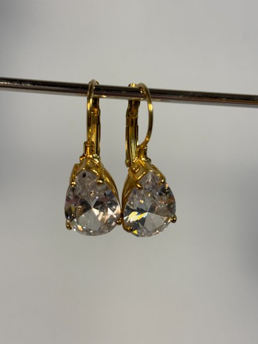 Orecchini Moda Tono Oro e Strass, Vibrazioni Matrimonio Romantiche - Foto 2 di 14