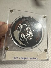 Phoenix Coyotes Claude Lemieux PUCK Framed Autographed -2003