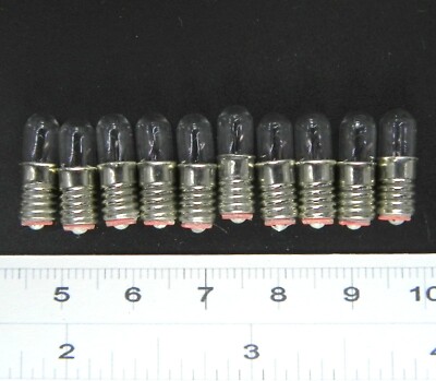 Ampoule L.E.S./E5 - Tubular 5Mm 6 Volt Transparent - Paket Mit 10