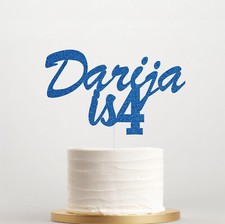 Personalized Happy Birthday Cake Topper with Any Name Age 14 Colour Options