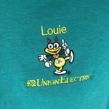VTG LOUIE UNION ELECTRIC POLO SHIRT MENS XL USA MADE SINGLE STITCH SHORT SLEEVE