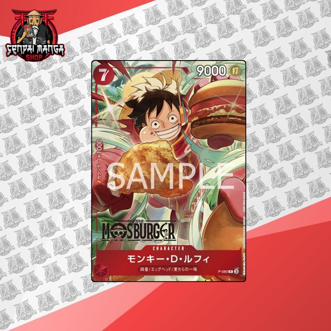 One Piece Promo Card 2024 Monkey D. Luffy MOS Burger P-080 Jap
