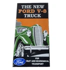 Vintage Ford Motors Sign - Classic V8 Truck Gas Pump Automotive Porcelain Sign