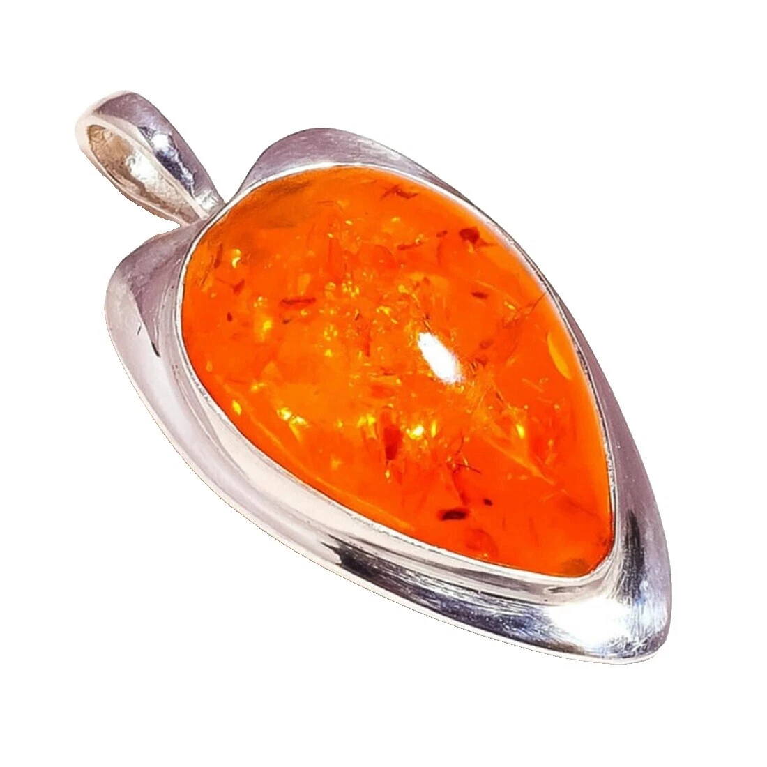 Declaración de piedra de ámbar Collares y colgantes De moda