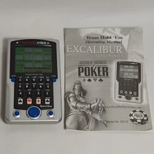 World Series of Poker Texas Hold'Em Electronic Handheld New Batt W/ Instructions