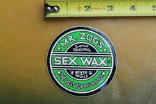 Mr. ZOG'S Sex Wax 80's Green Black Glossy Surfboard Surf Vintage Surfing STICKER