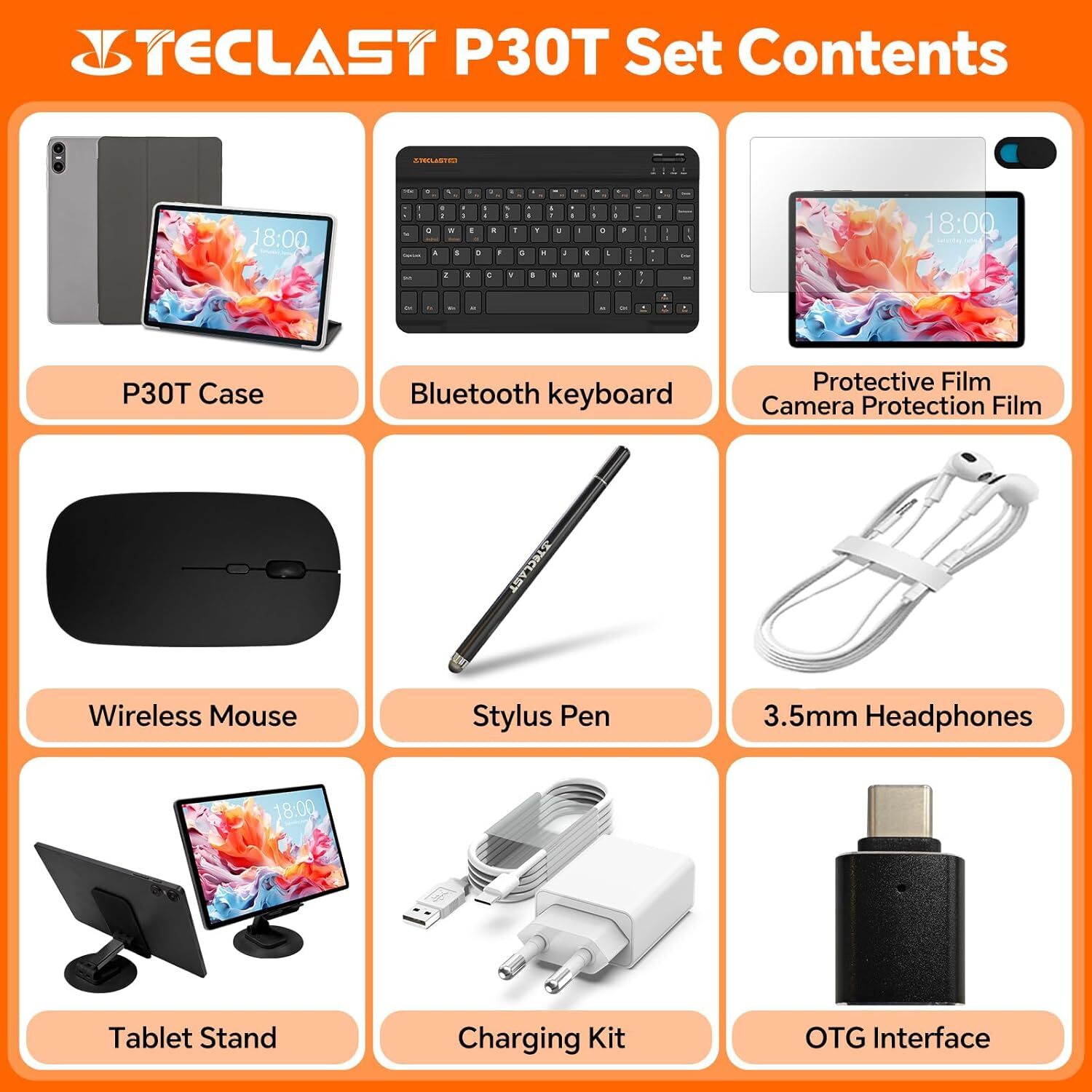Tablette Android 14 TECLAST P30T pour le streaming et le télétravail nomade