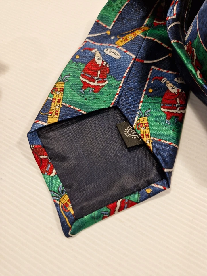 Taylor & Butle - Corbata formal de negocios de poliéster para golf de Santa Foto 2 de 4