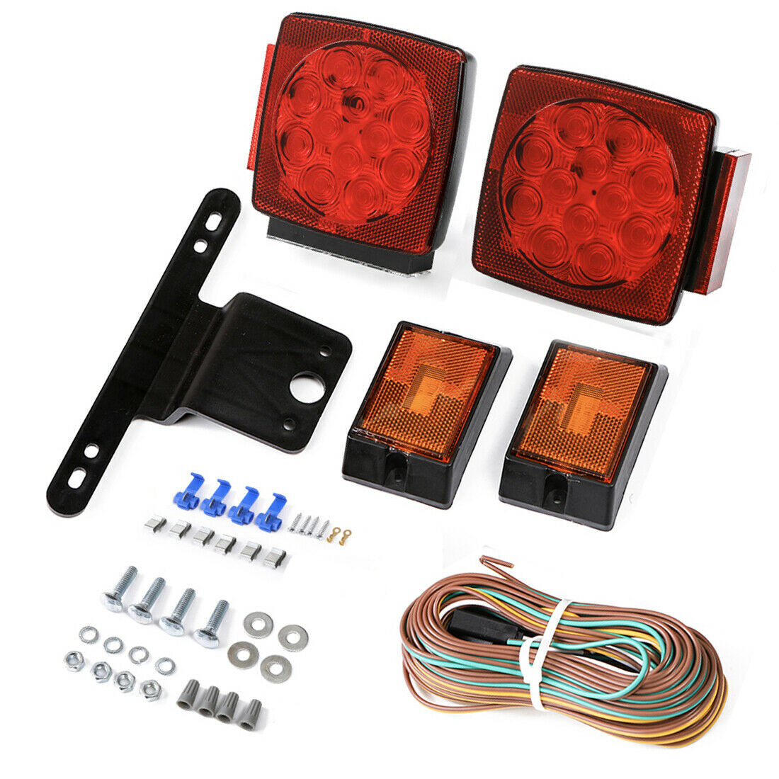 Rear LED Submersible Trailer Tail Light Kit for Boat Marker Truck