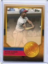 2012 Topps Golden Greats Baseball Card Hank Aaron Milwaukee Braves MINT # GG-53