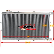 26"×12" Aluminum Universal Radiator Heat Exchanger Water to Air Intercooler+ Cap