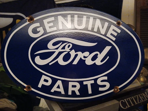 Vintage Ford Porcelain Sign Old Automobile Dealership Advertising Car Truck USA