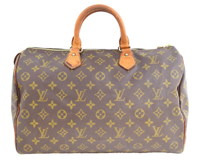 Auth Louis Vuitton Speedy 35 Handbag Monogram Canvas M41524 LV