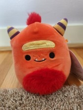 Original Squishmallows 4" Ernest The Orange Monster Plush Halloween