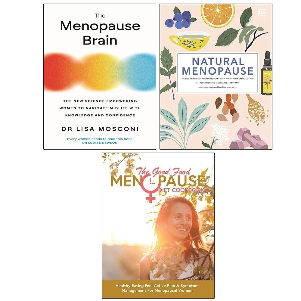 Menopause Brain, Good Food Menopause Diet, Natural Menopause (HB) 3 Books Set