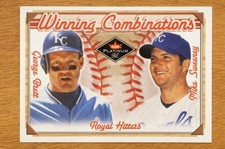 2001 Fleer Platinum Winning Combinations 179/1000 George Brett Mike Sweeney HOF