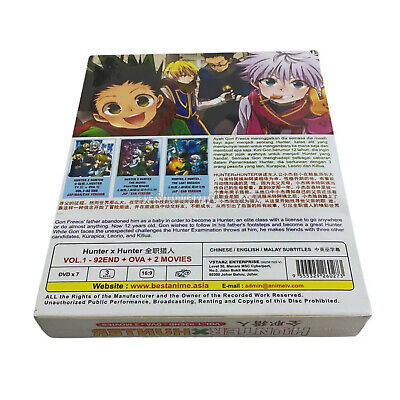 Anime DVD Hunter x Hunter COMPLETE Vol. 1-92 End + OVA + Movies ENG SUB  Region 0