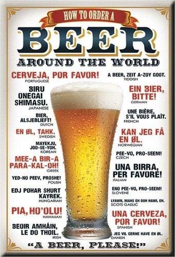 HOW TO ORDER A BEER AROUND THE WORLD Refrigerator Magnet 2"x3"