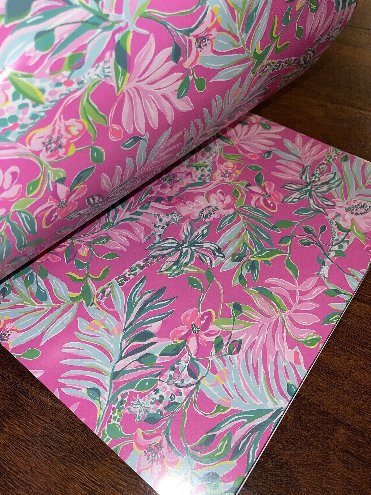 Lilly Pulitzer GOLDEN HOUR Printed GIFT WRAP SET Wrap Paper & Tags GWP NEW K7