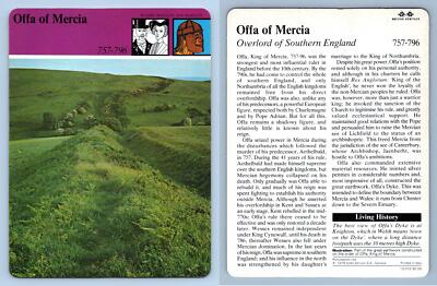 Offa Of Mercia - Rulers - British Heritage Edito-Service SA 1979 Card