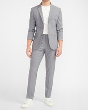 NEW EXPRESS 118 GRAY EXTRA SLIM MODERN TECH SUIT PANT SZ 34/30