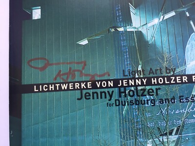 Jenny Holzer signiert Katalog Lichtwerke Orig. Unterschrift Signatur Autogramm 